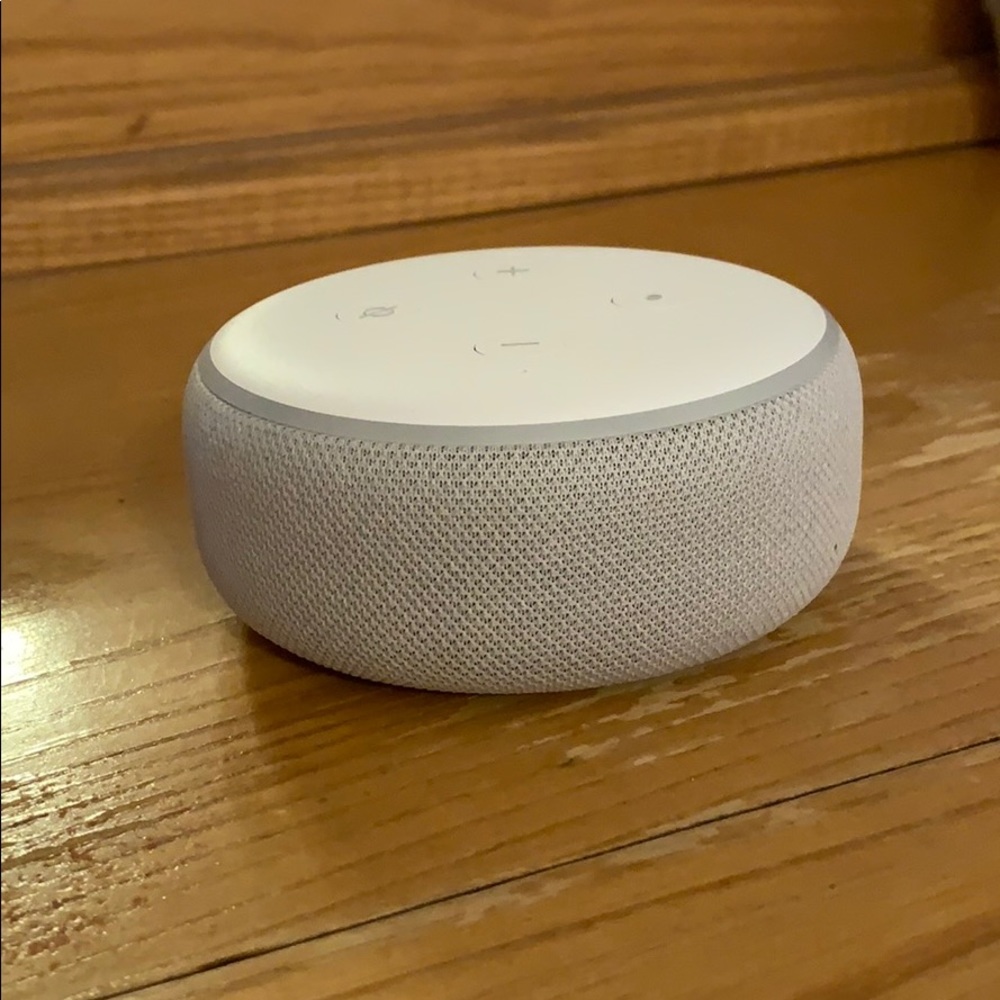 Brand new echo dot (includes lighting cord)